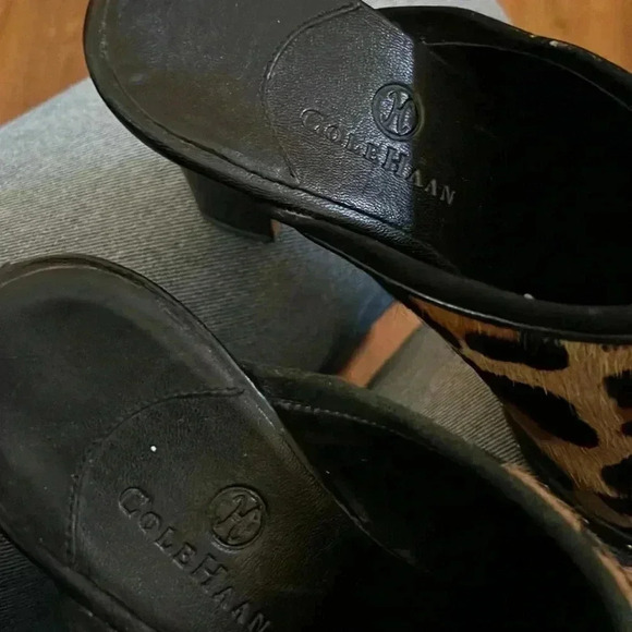 Cole Haan Calf hair Leopard Clogs 7 - Picture 6 of 9